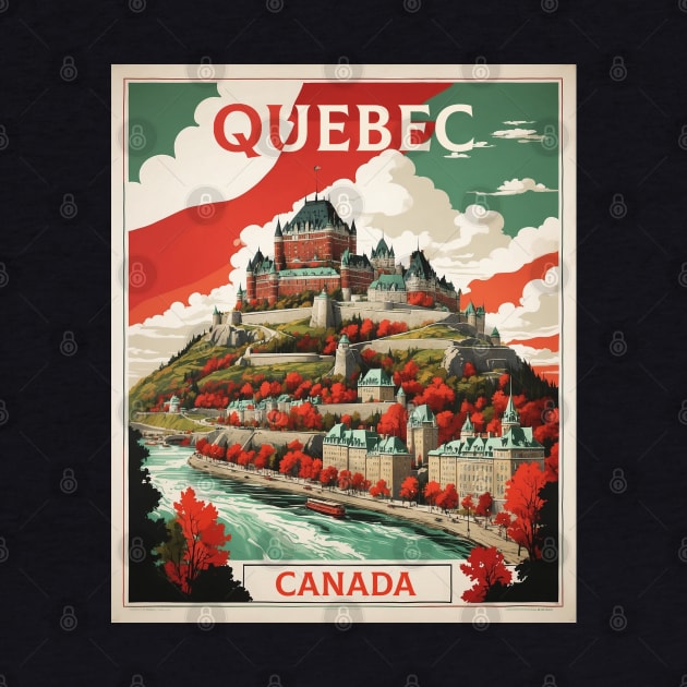 Quebec Canada Vintage Poster Tourism 1 by TravelersGems